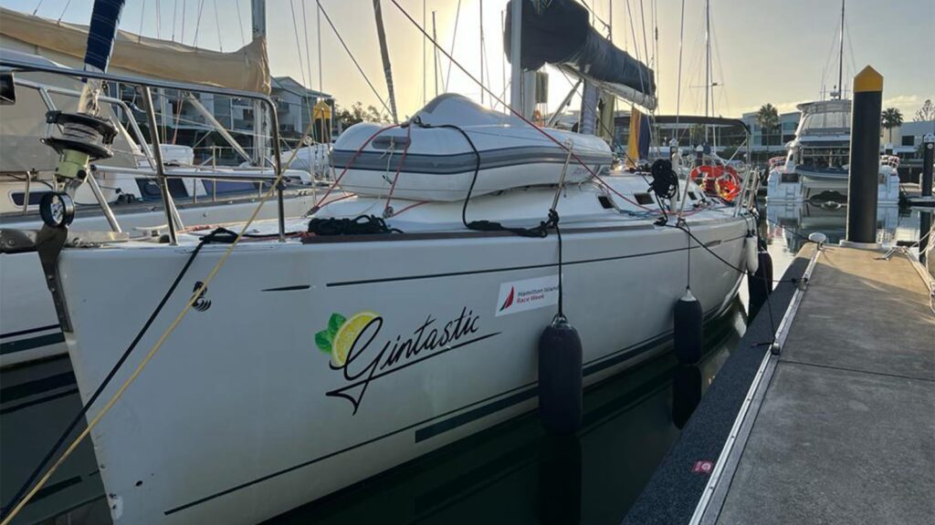 White Knuckle shuffle docked boat