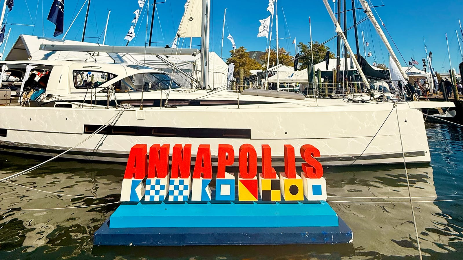 Annapolis Boat Show boat on the water