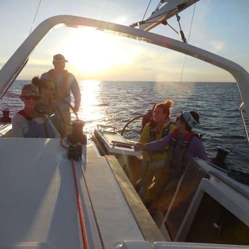 Bill Wons at the helm high side