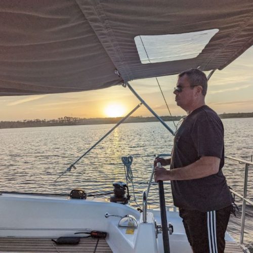 Forrest Hardy - First Reef Sailing Jim Steering