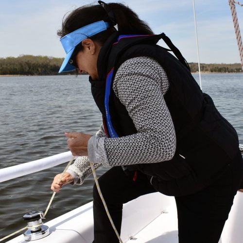 Pulling The Jib Sheet!